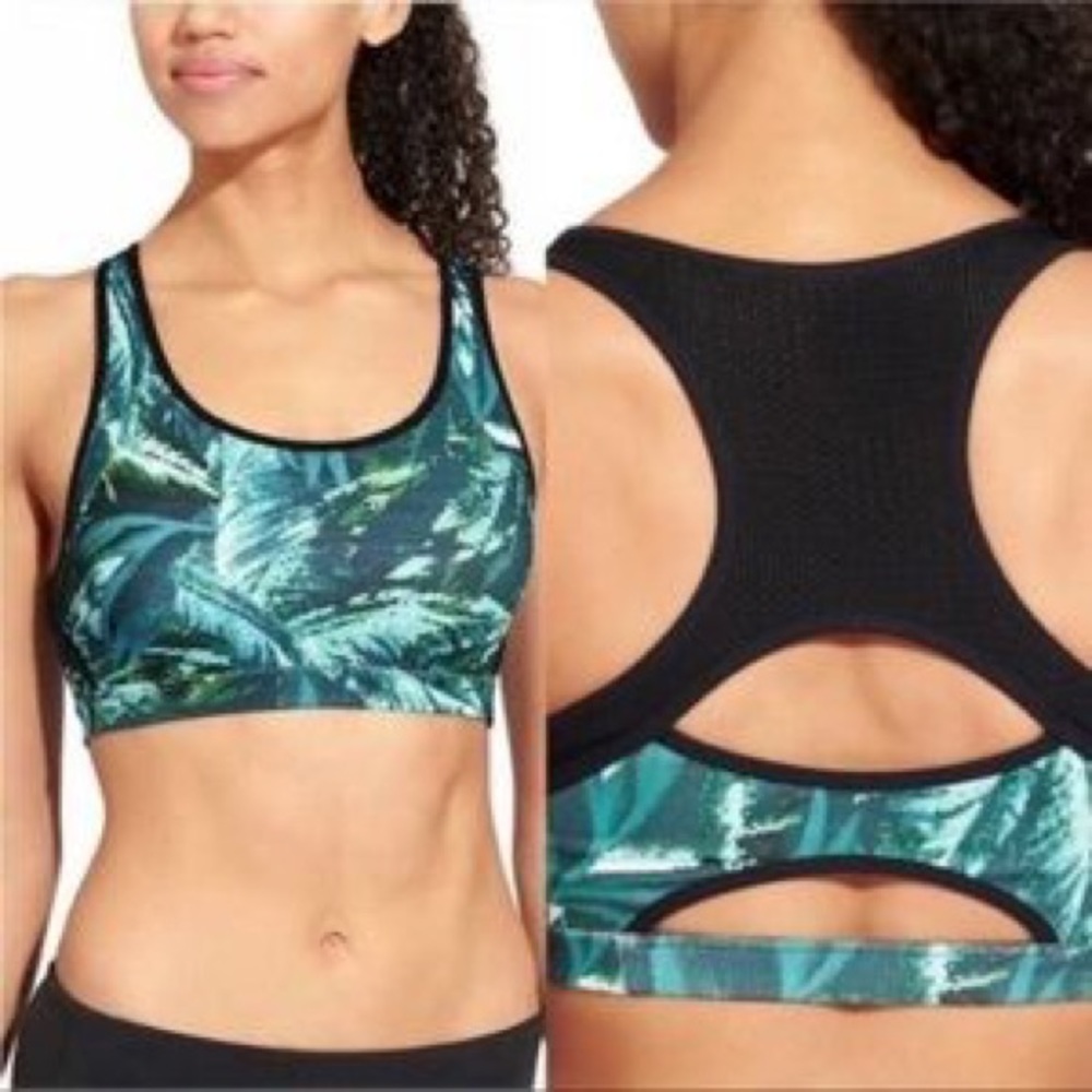 Athleta tropical print sports bra
